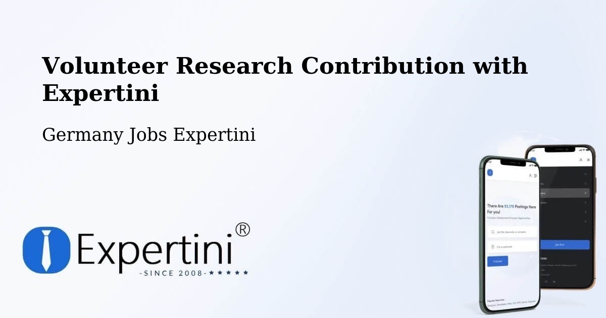 Volunteer Research Contribution with Expertini - Germany Jobs Expertini